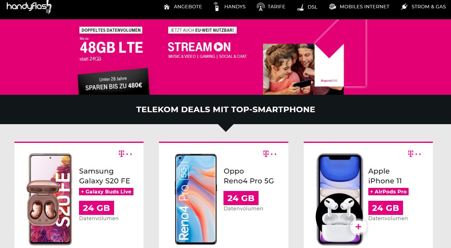 TELEKOM DEALS MIT TOP-SMARTPHONE